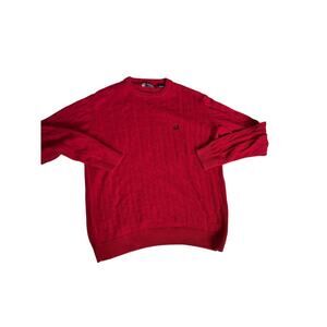 Chaps Red Cable Knit Sweater Size L